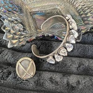 Shelly Brown Swarovski cuff and ring